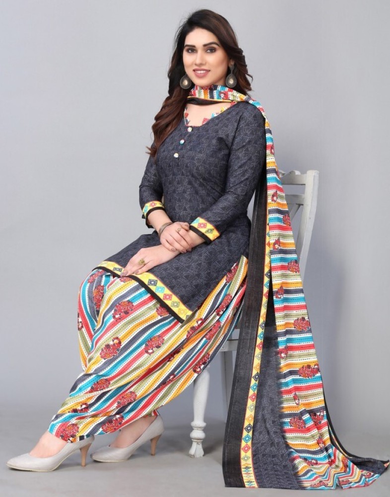 Printed salwar suit material best sale