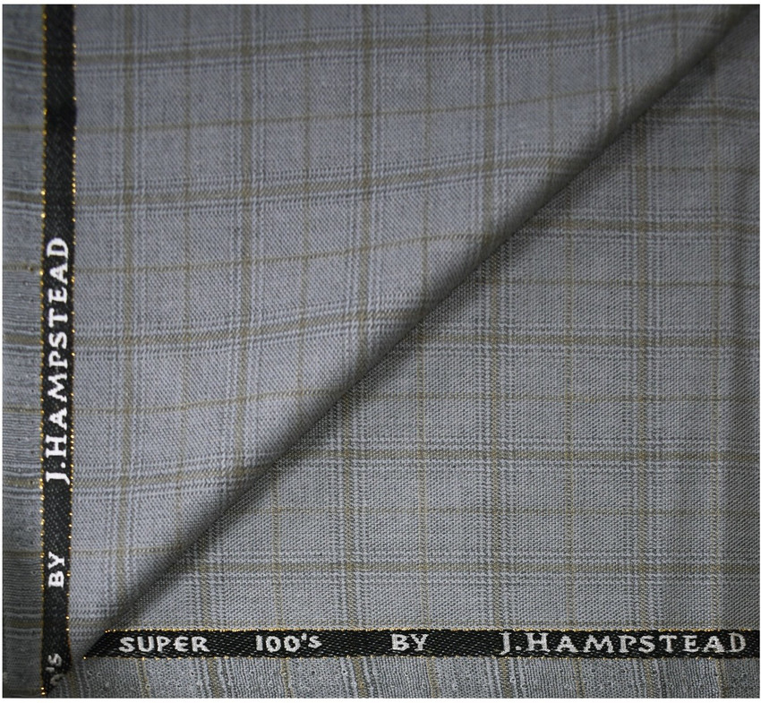 J.Hampstead Wool Checkered Trouser Fabric Price in India Buy J