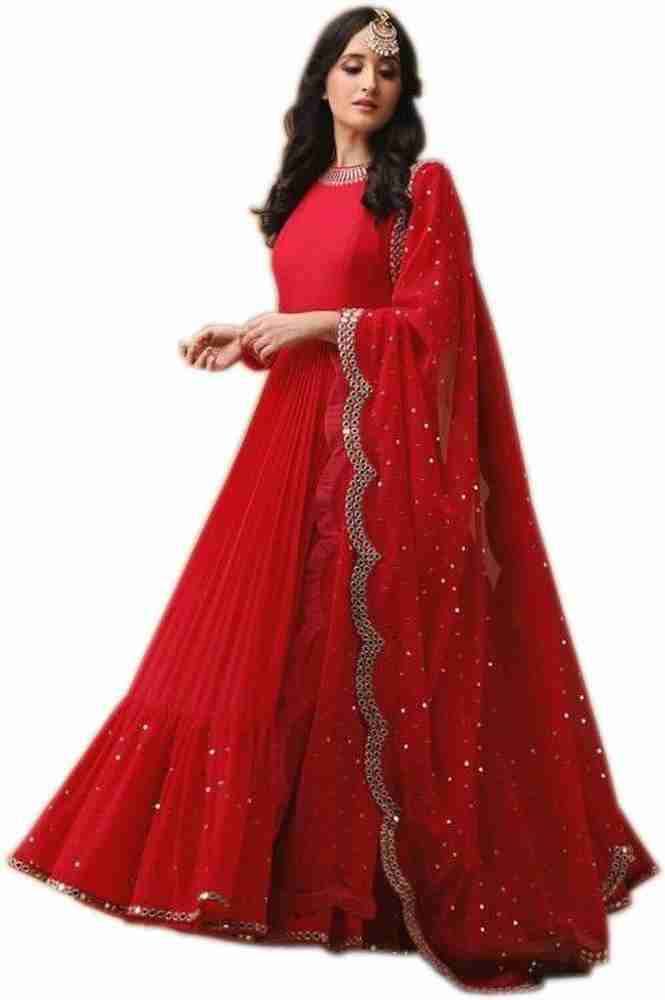 Flipkart long frock suits deals