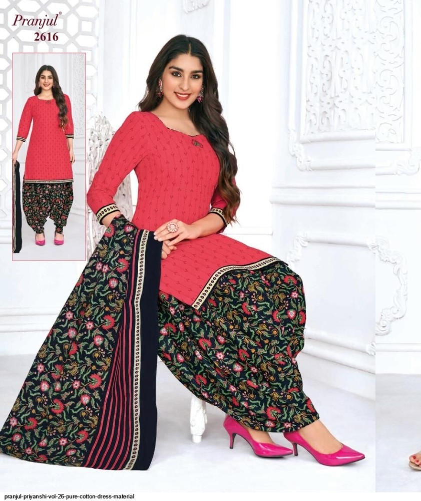 Cotton dress materials online on sale flipkart