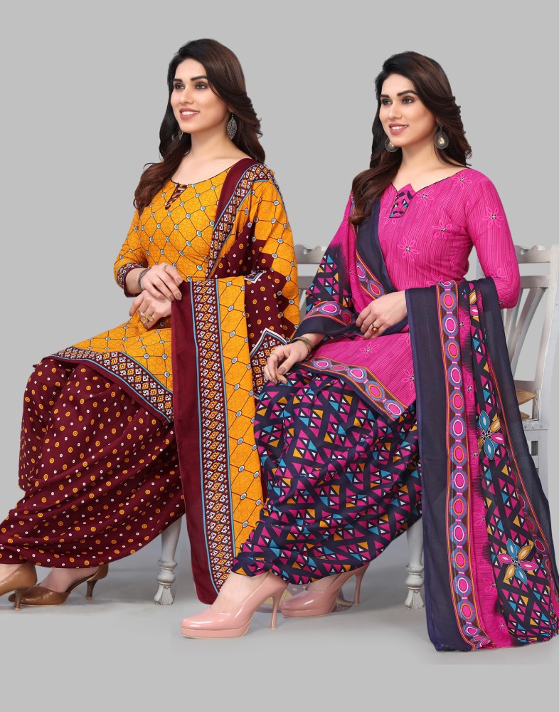 Asha Fashion Cotton Blend Printed, Self Design, Solid Salwar Suit Material  Price in India - Buy Asha Fashion Cotton Blend Printed, Self Design, Solid  Salwar Suit Material online at Flipkart.com