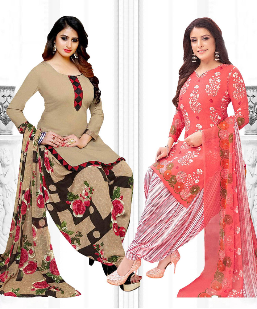 yashika Crepe Printed Salwar Suit Material Price in India Buy