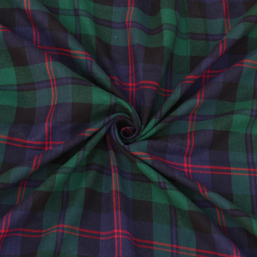Buy Unstitched Tartan Flannel Red Check Fabric - BIGREAMS