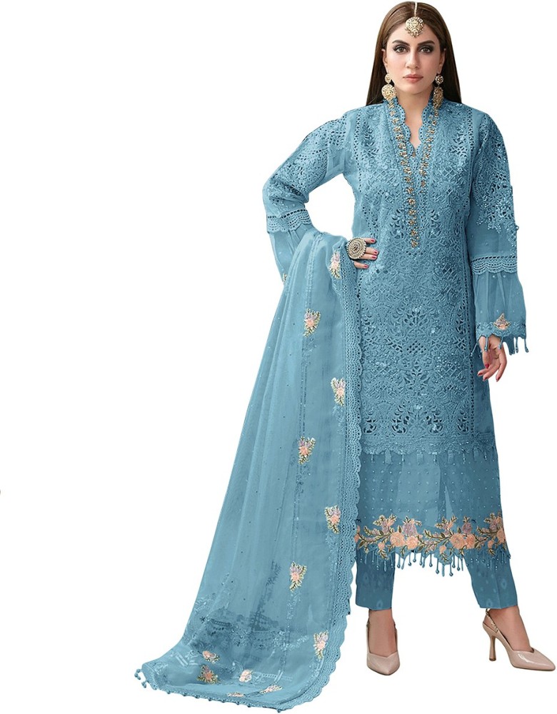 KAPANKU Net Lace Embroidered Salwar Suit Material Price in India Buy KAPANKU Net Lace Embroidered Salwar Suit Material online at Flipkart