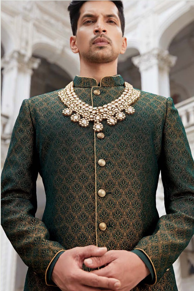 Unstitched sherwani clearance material