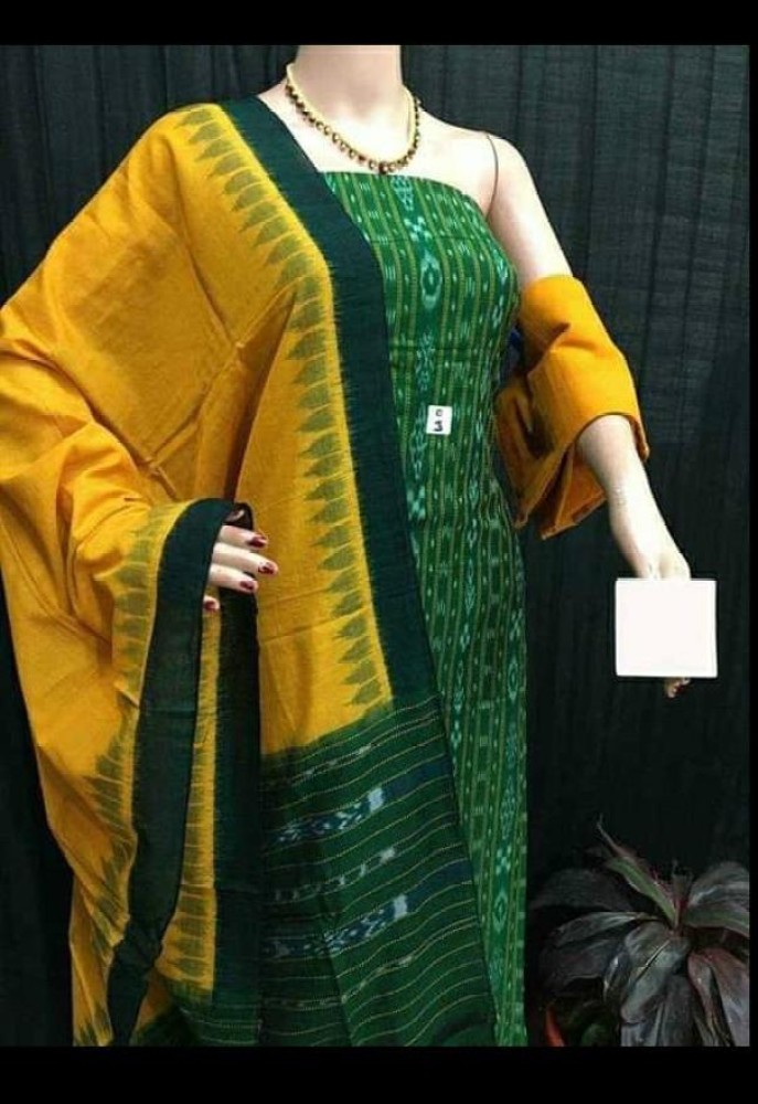 Odisha handloom Pure Cotton Dyed Salwar and Dupatta Material Price