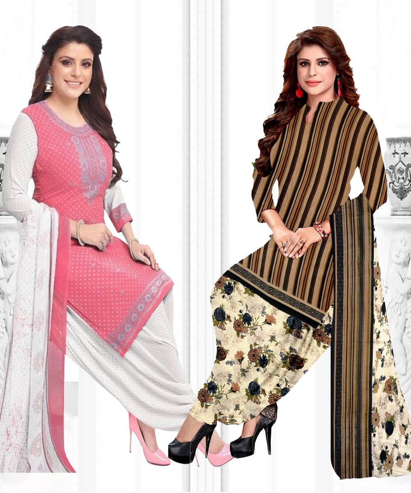 Priyashi Crepe Printed Salwar Suit Material Price in India Buy