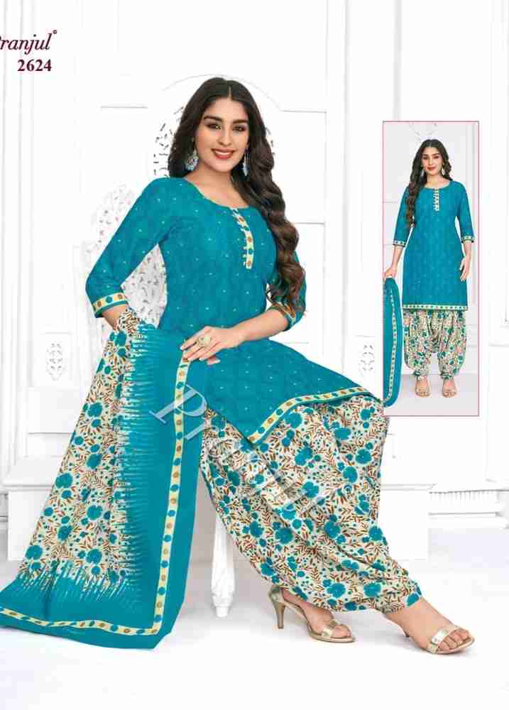 Pranjul Pure Cotton Printed Salwar Suit Material Price in India