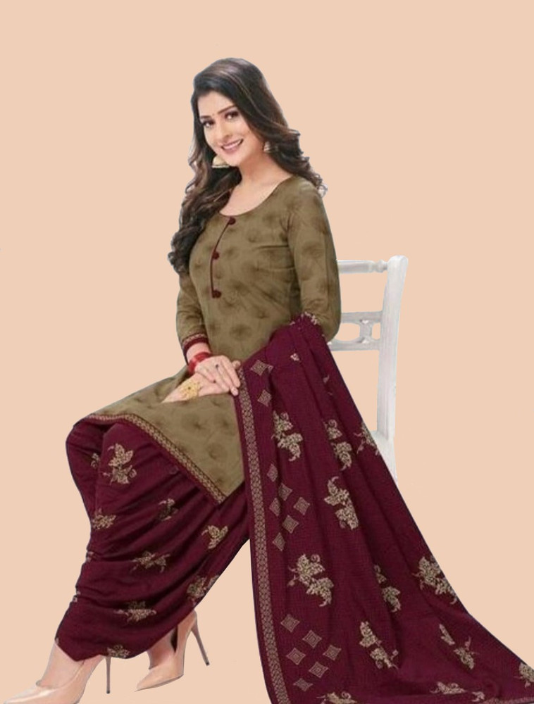 AYKA CLOTHINGS Crepe Printed Kurta Churidar Material Price in