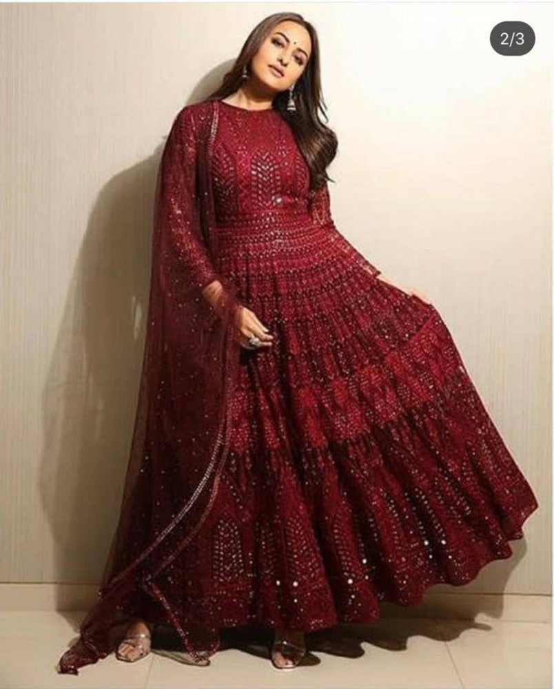 anara Georgette Embroidered Gown Anarkali Kurta Bottom Material Price in India Buy anara Georgette Embroidered Gown Anarkali Kurta Bottom Material online at Flipkart