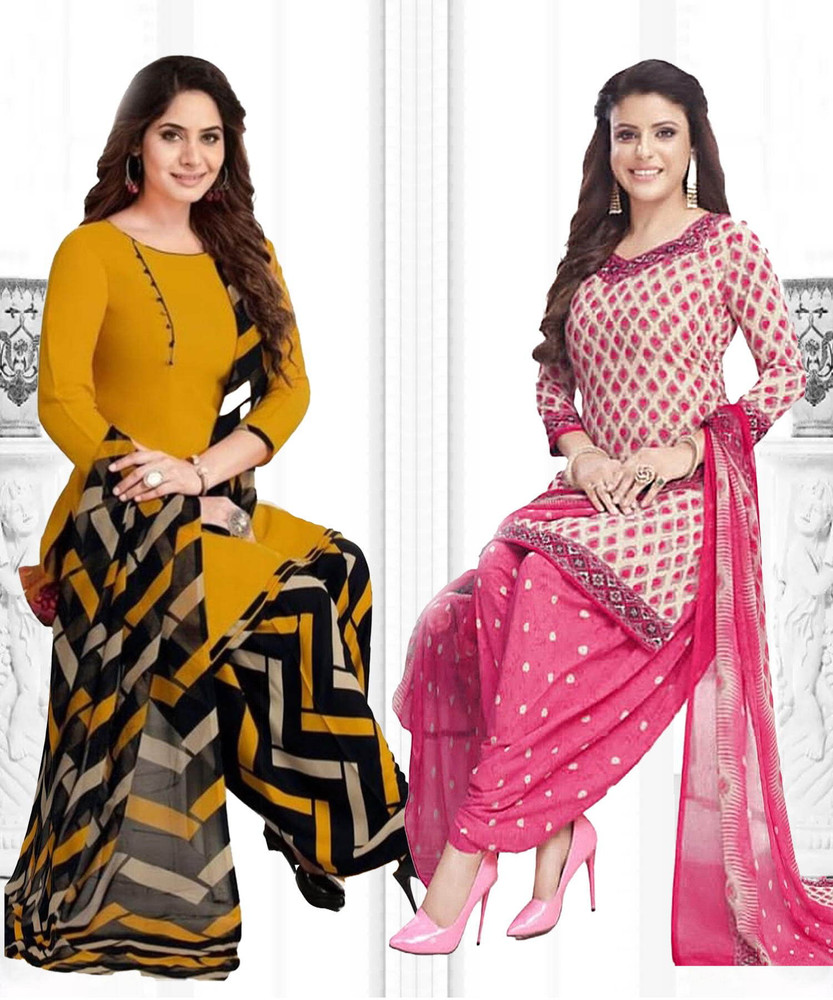 Priyashi Crepe Printed Salwar Suit Material Price in India Buy Priyashi Crepe Printed Salwar Suit Material online at Flipkart