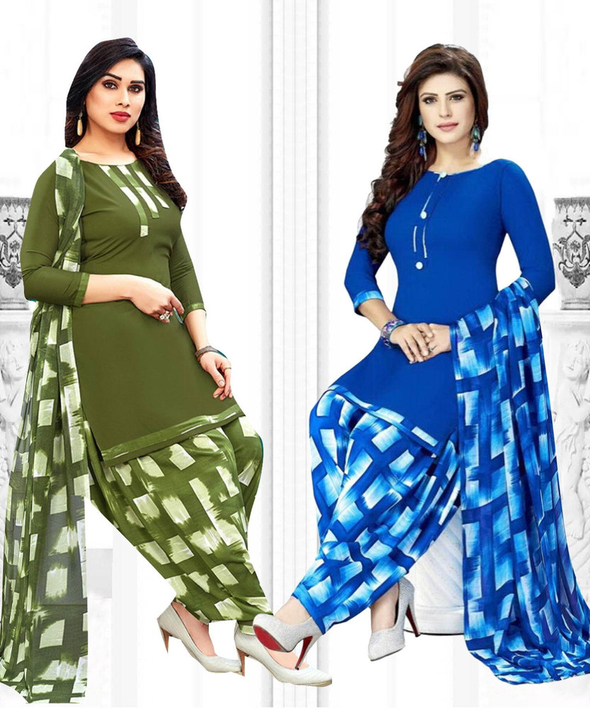 Priyashi Crepe Geometric Print Salwar Suit Material Price in India Buy Priyashi Crepe Geometric Print Salwar Suit Material online at Flipkart