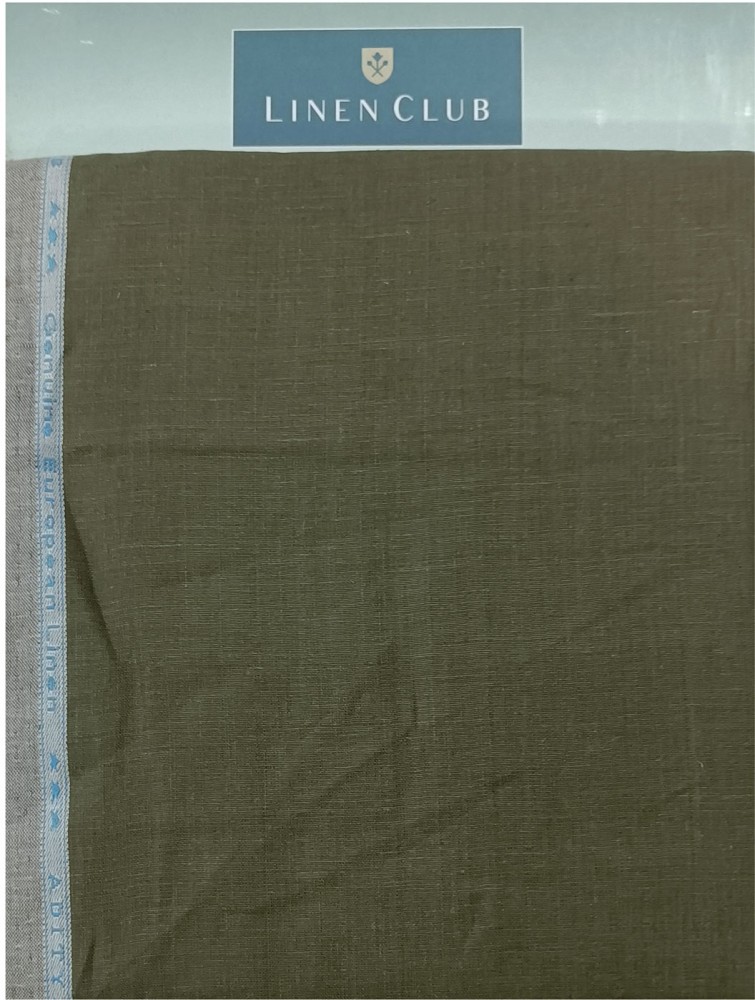 Linen Club by Aditya Birla Group Mustard Brown 100 Linen Trouser Fabric  Unstitched  130 Mtr