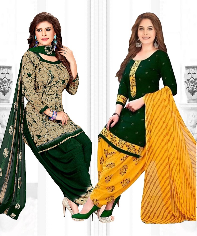 Divastri Crepe Printed Salwar Suit Material Price in India - Buy