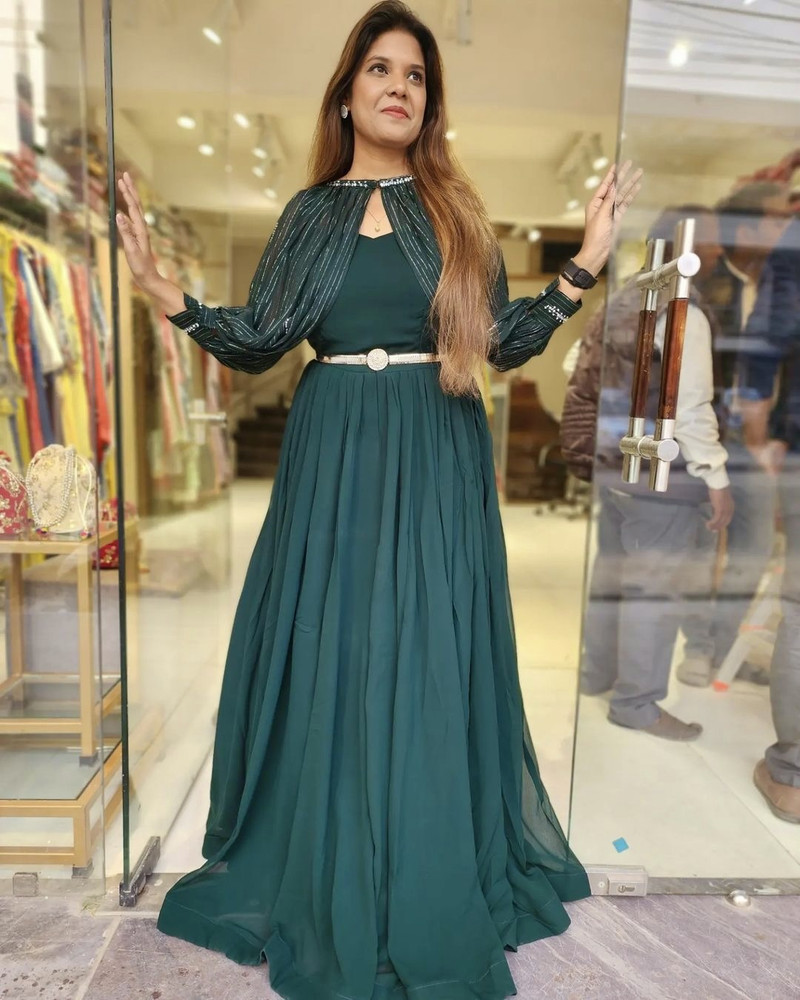 U and me boutique Georgette Floral Print Striped Gown Anarkali Kurta Bottom Material Price in India Buy U and me boutique Georgette Floral Print Striped Gown Anarkali Kurta Bottom Material online