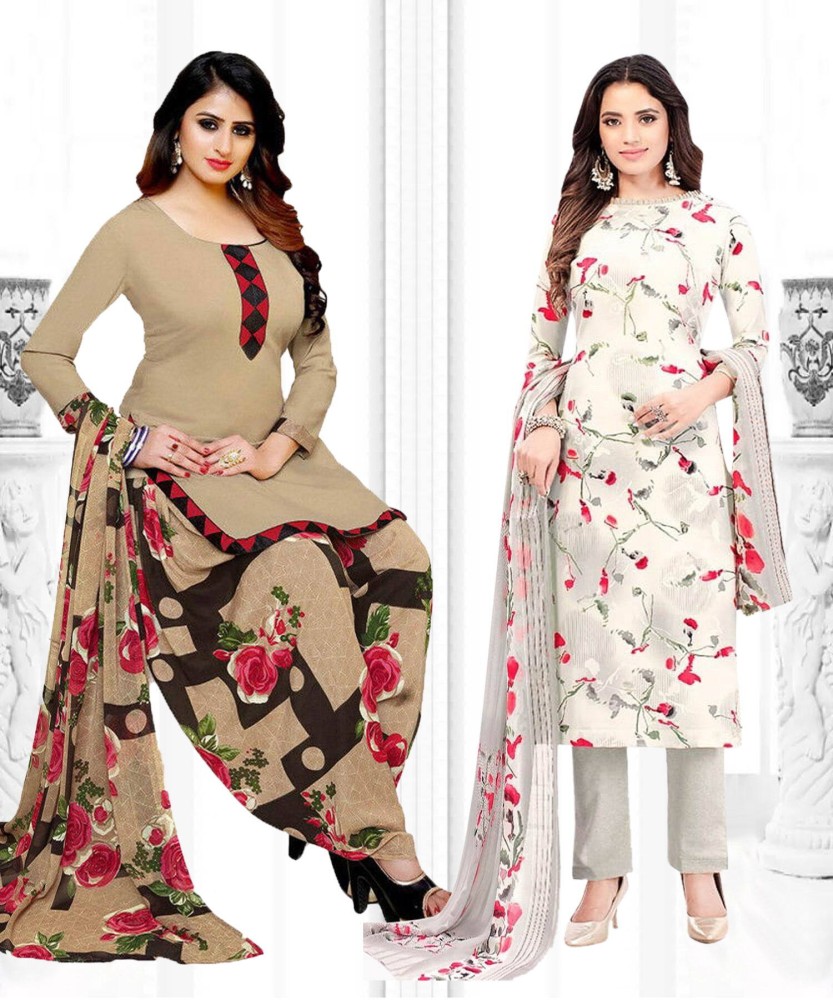 Priyashi Crepe Solid Printed Geometric Print Salwar Suit Material Price in India Buy Priyashi Crepe Solid Printed Geometric Print Salwar Suit Material online at Flipkart