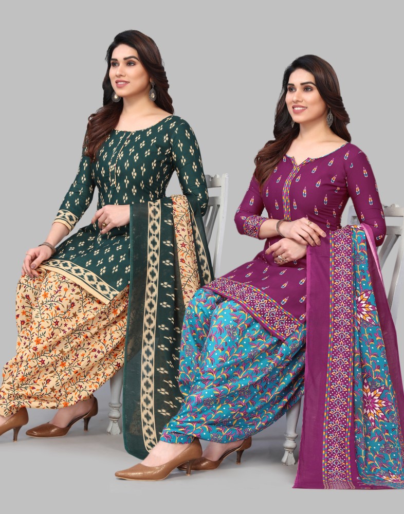 Samah Cotton Blend Floral Print Salwar Suit Material Price in India Buy Samah Cotton Blend Floral Print Salwar Suit Material online at Flipkart