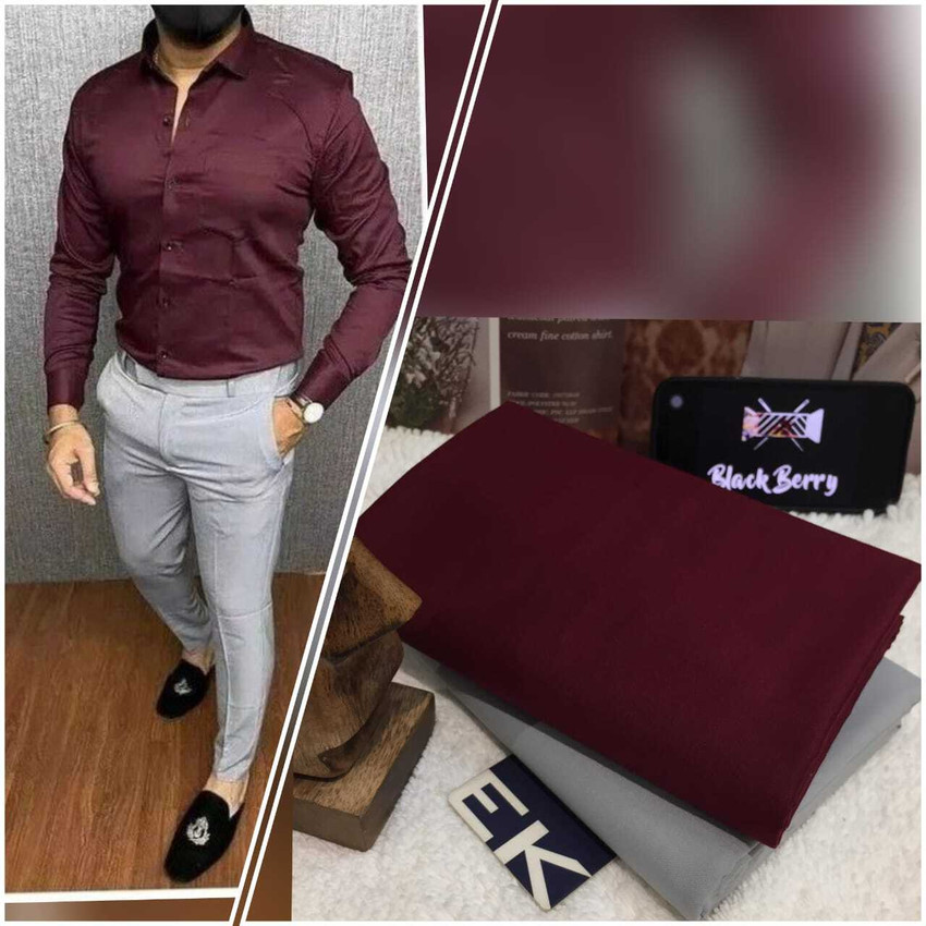 Grey pants with burgundy shirt online