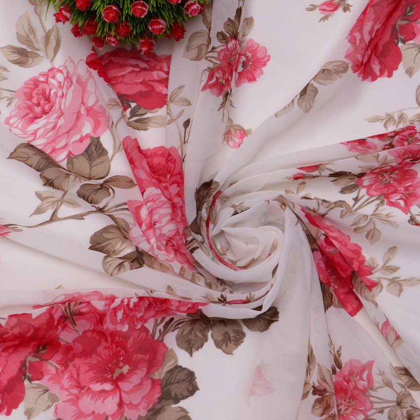 Floral georgette fabric discount