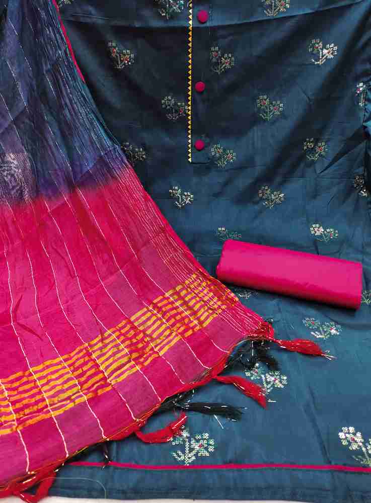 Shree Rns Fashion Pure Silk Embroidered Salwar Suit Material Price in India Buy Shree Rns Fashion Pure Silk Embroidered Salwar Suit Material online at Flipkart