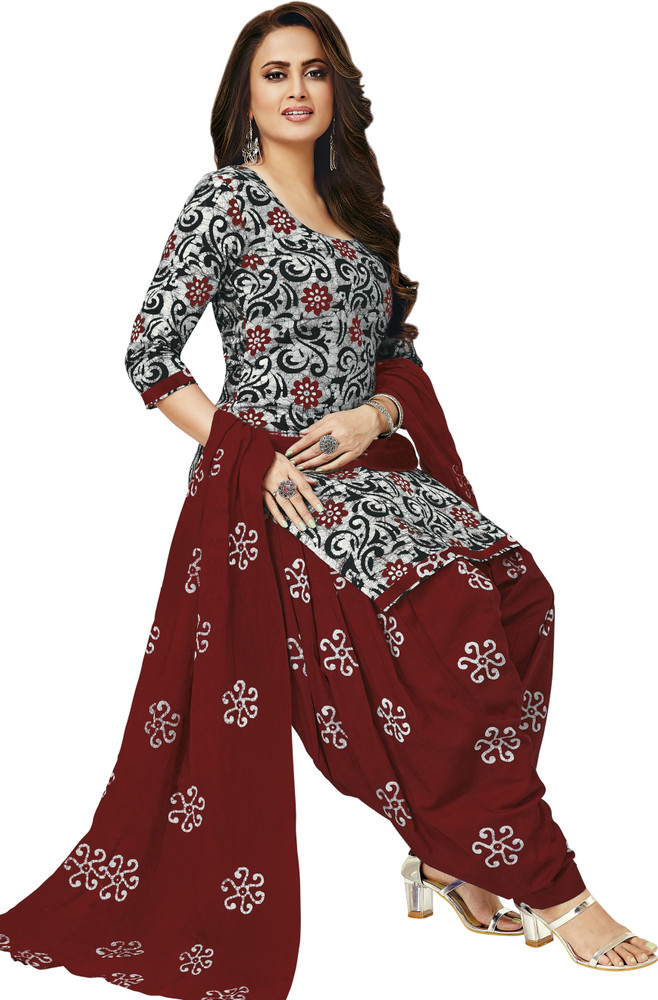 Miraan unstitched top cotton dress material
