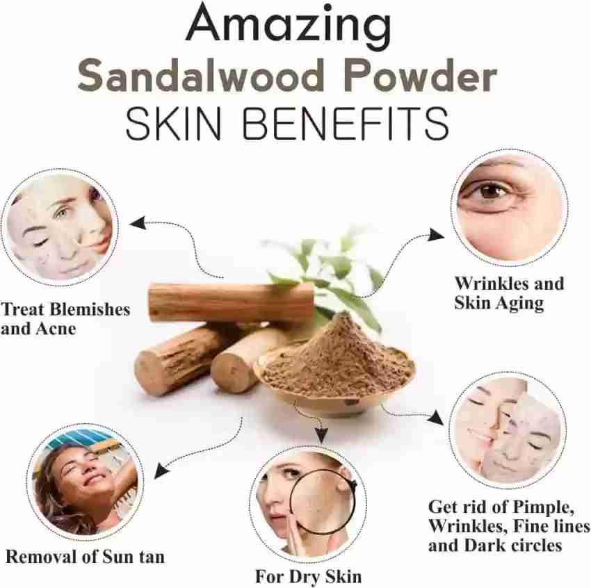 JEEVIKA HERBS white Sandalwood Powder for Face pack, Face Masks 