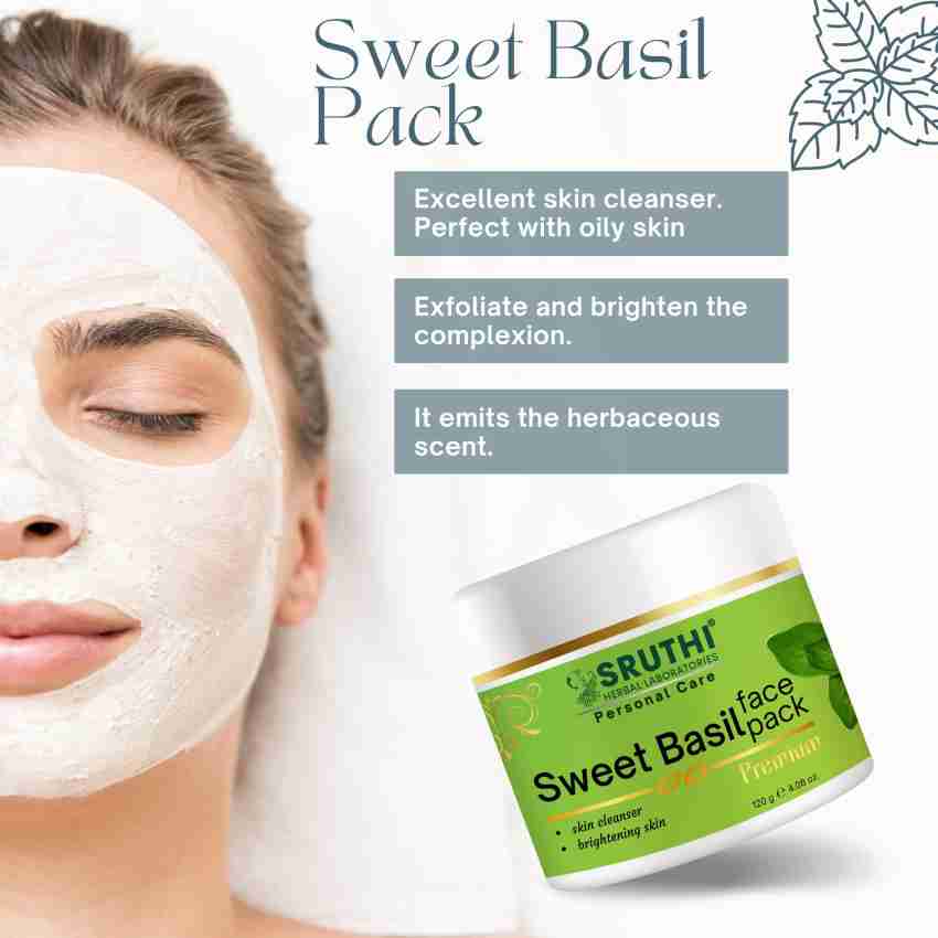 SRUTHI HERBAL LABORATORIES Sweet basil face pack Enriched with