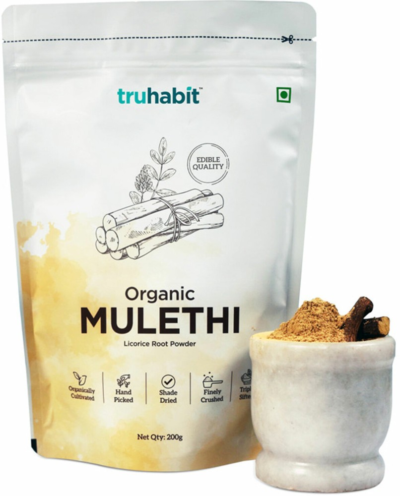 TruHabit Organic Mulethi Powder 200g Licorice Powder for Skin