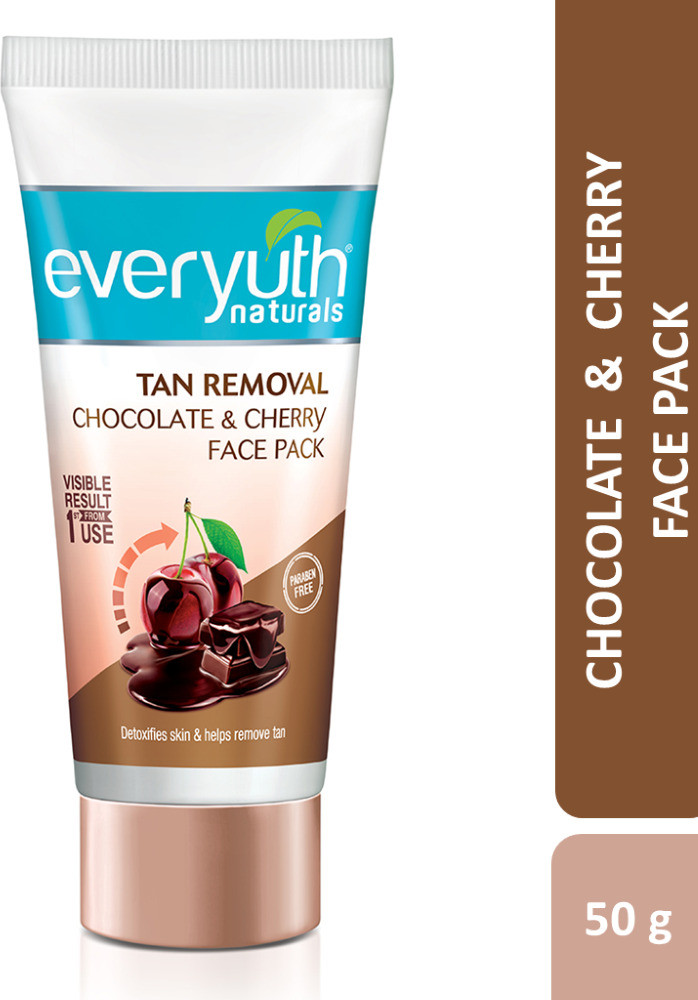 Everyuth Naturals Tan Removal Chocolate Cherry D tan Face Pack Brightens Cleans