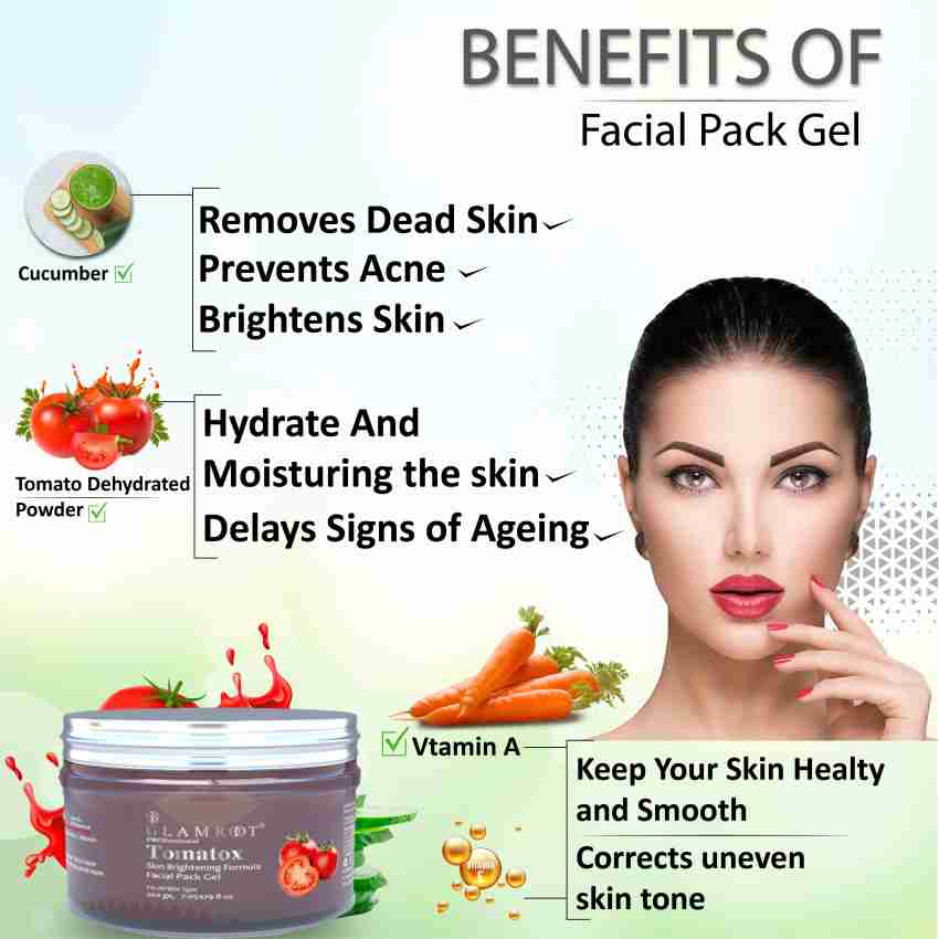 glamroot Tomato Skin Brightening Facial Pack Gel with Tomato