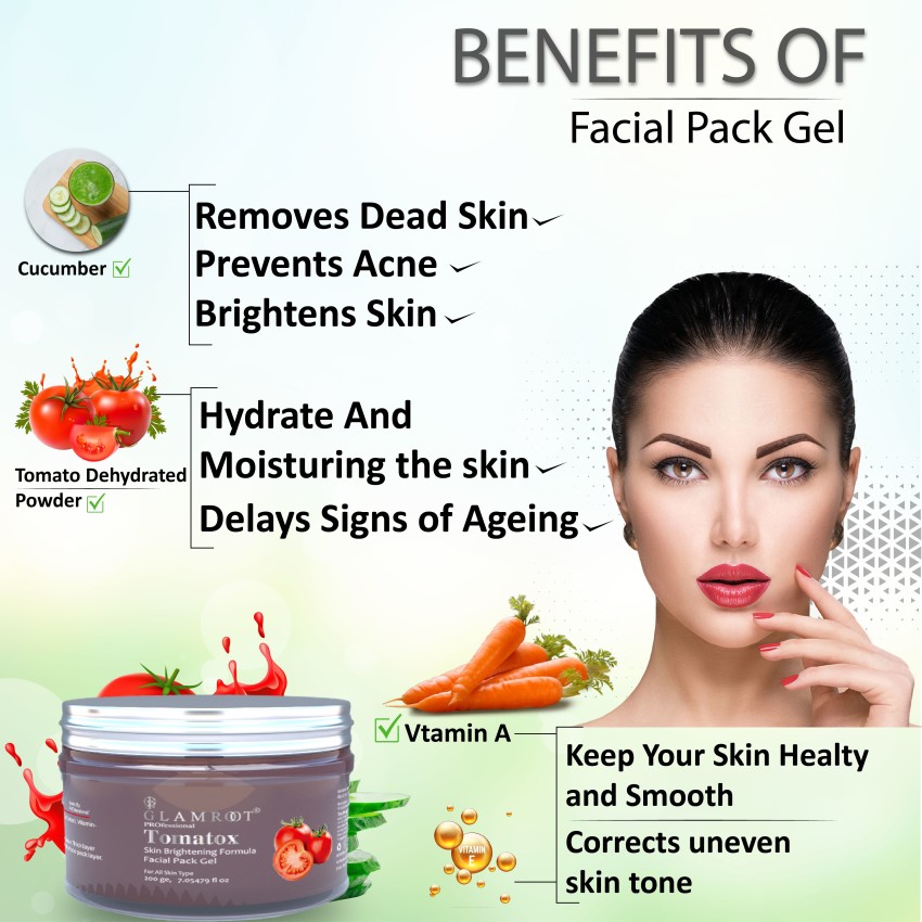 glamroot Tomato Skin Brightening Facial Pack Gel with Tomato