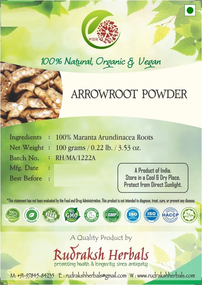 RUDRAKSHHERBALS ARROWROOT POWDER Price in India Buy