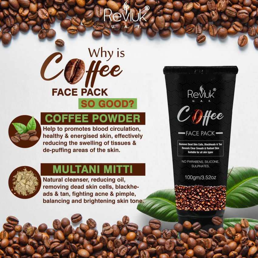 revluk Coffee face Pack Remove Dead Cells Blackheads Tanreavels