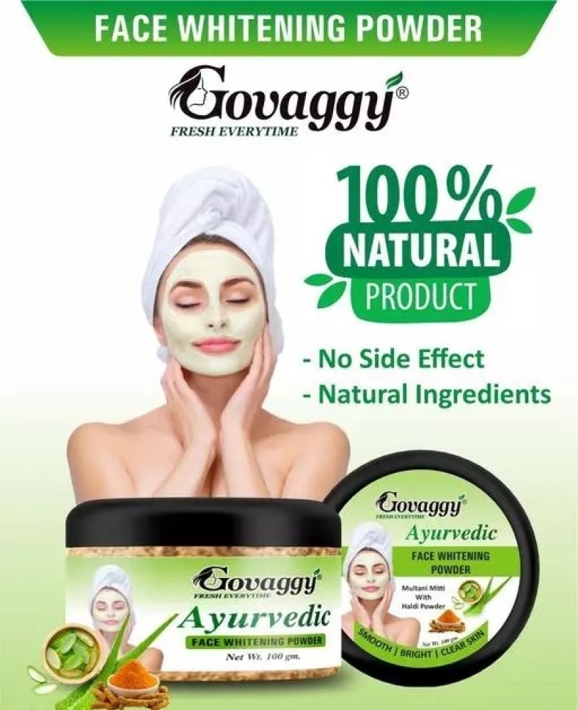 Govaggy Aayurvedik face whitening powder Price in India Buy