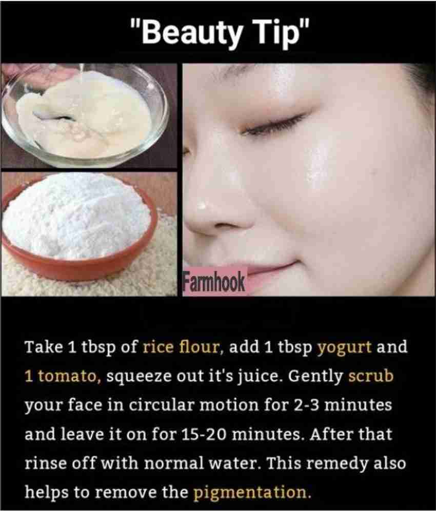 Rice flour for skin whitening discount