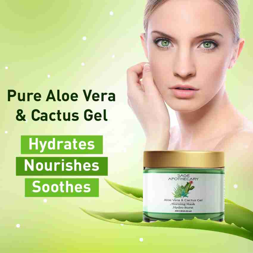 Sage Apothecary Aloe Vera & Cactus Gel - Hydro Burst, Morning Mask for  Acne, Scars, Glowing & Radiant Skin Treatment - Price in India, Buy Sage  Apothecary Aloe Vera & Cactus Gel 