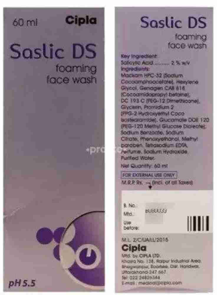 Saslic ds face wash discount
