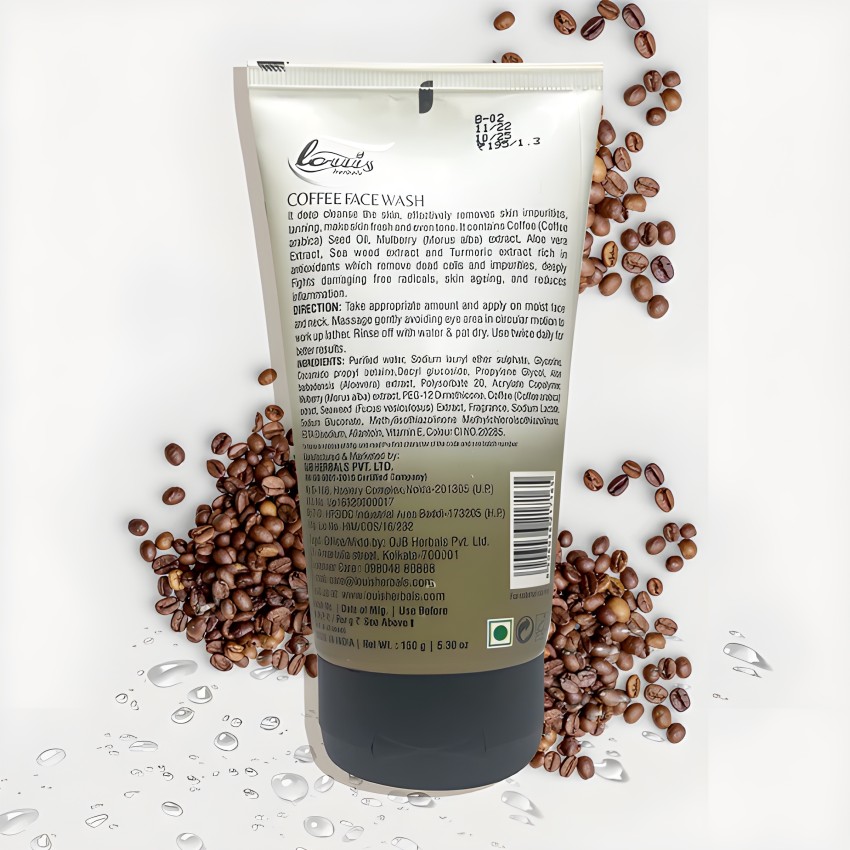 Louis Herbals Natural Coffee Radiant Energizing Face Wash - Rejuvenate Your  Skin with Natural Caffeine