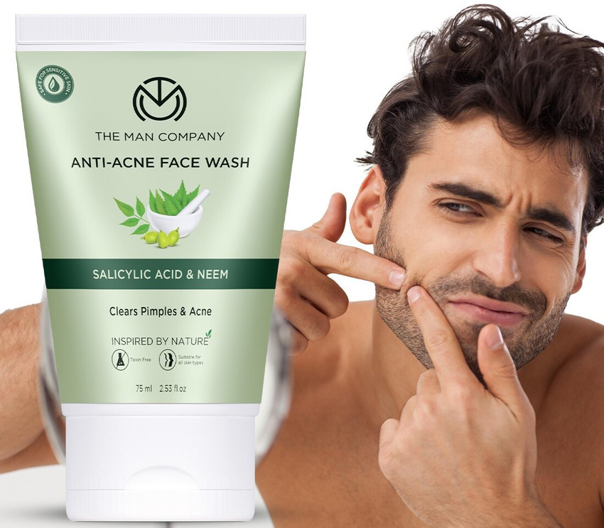 THE MAN COMPANY Anti Acne Facewash for Pimples Blackheads Neem Salicylic Acid Men s Face Wash