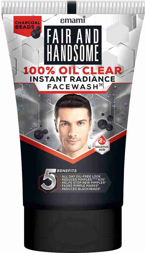 FAIR AND HANDSOME 100 Oil Clear Instant Radiance Charcoal Beads Pimple Blackhead reduction Face Wash