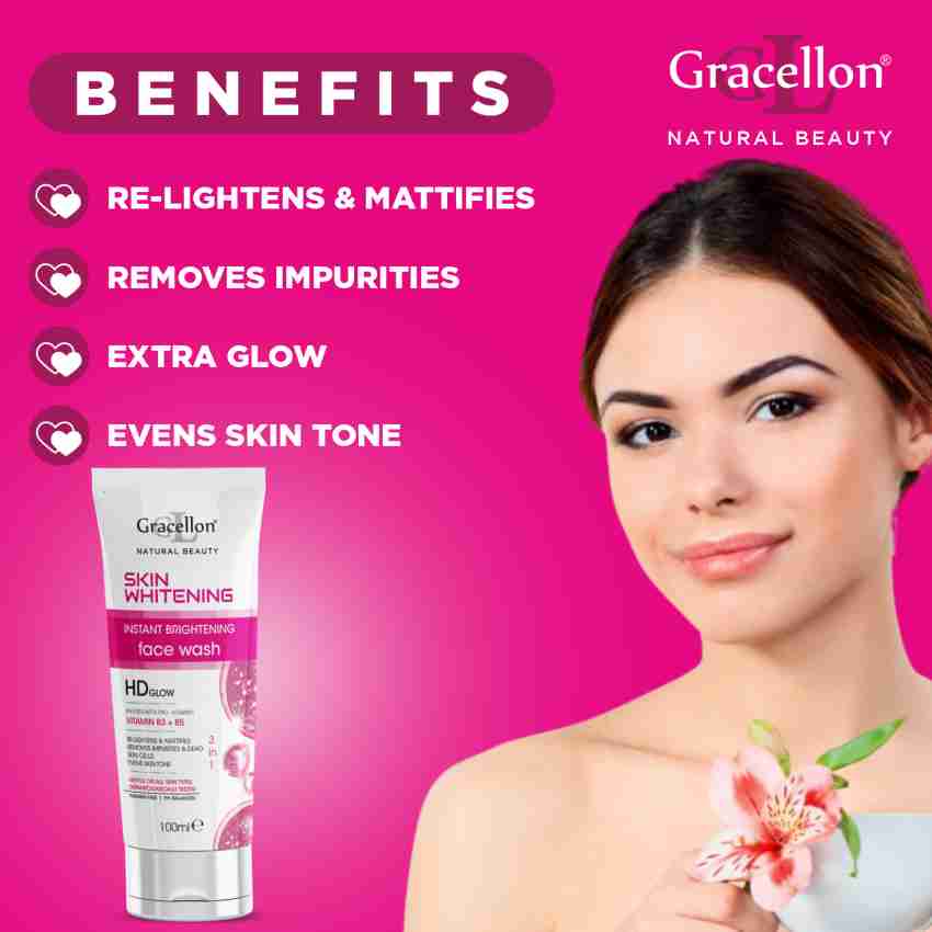 Gracellon Skin Whitening Instant Brightening HD Glow Face Wash