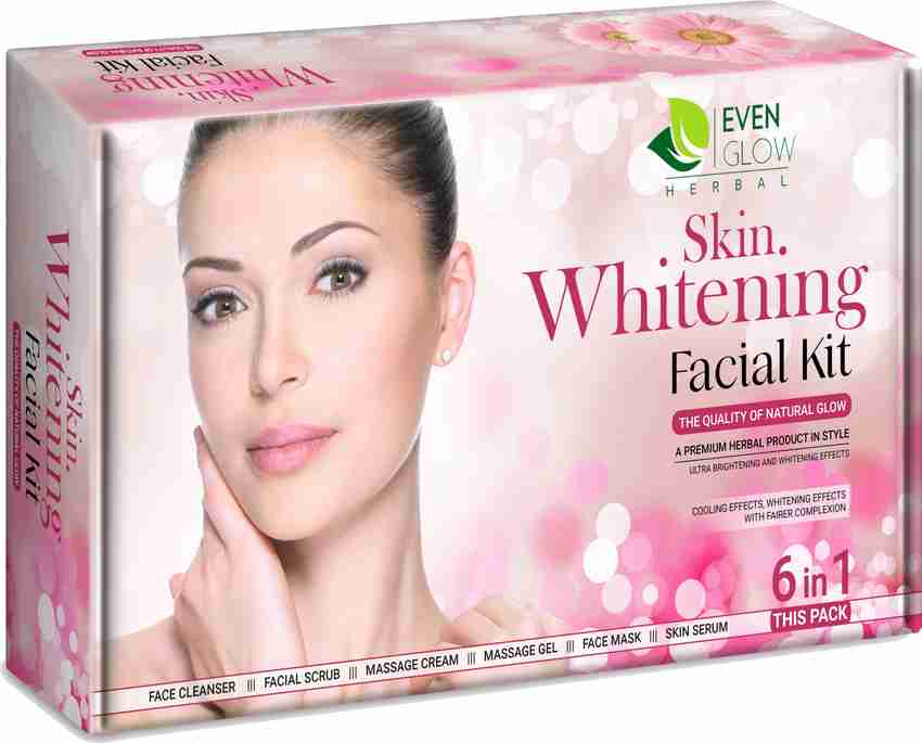 Even Glow Skin Whitening Facial Kit for fairer complexion Whitening Cooling Effects Price in India Buy Even Glow Skin Whitening Facial Kit for fairer complexion Whitening Cooling Effects Online