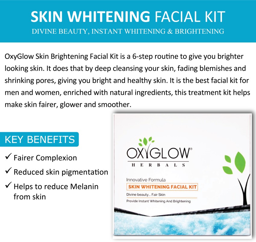 OXYGLOW Herbals Skin Whitening Facial Kit 260 gm Pack of 1