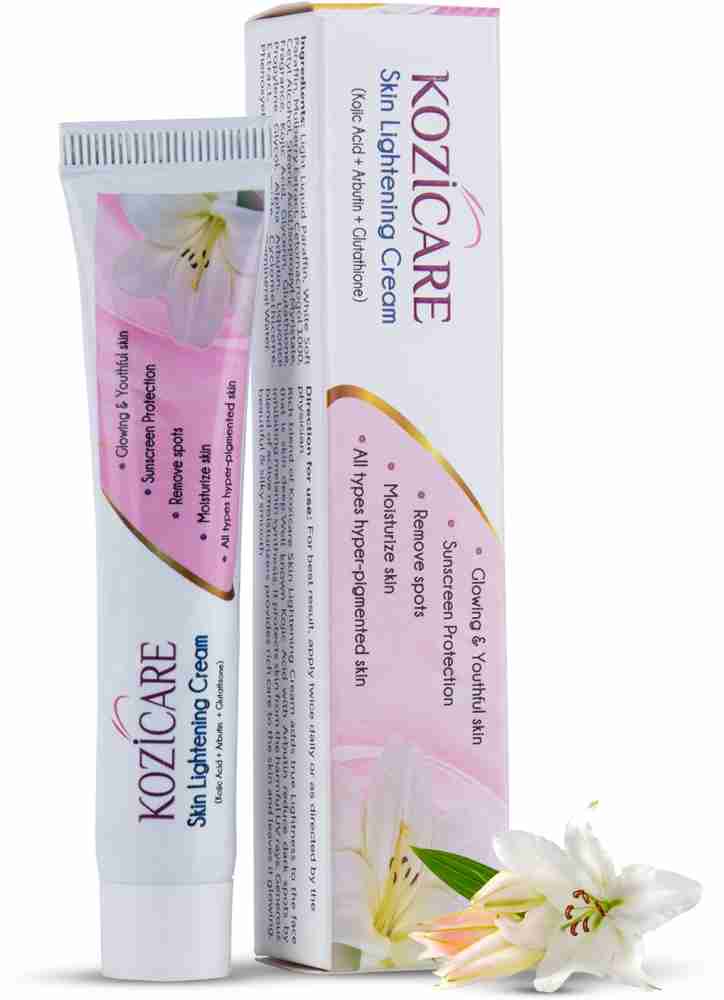 Kozicare Skin Lightening Cream with Kojic Acid Arbutin Glutathione All Types Skin