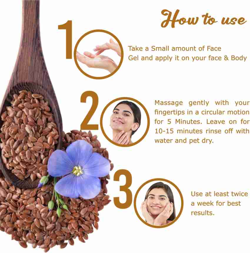 PINKROOT Flax Seeds Face Gel 100ml which helps in skin tightening