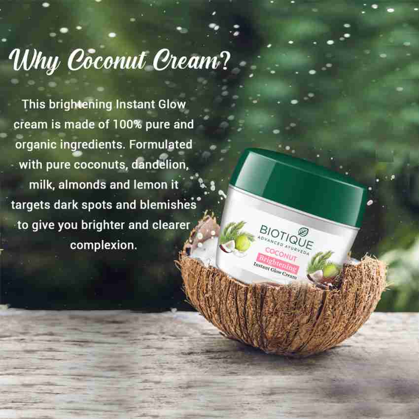 BIOTIQUE Bio Coconut Whitening Brightening Cream 175Gm