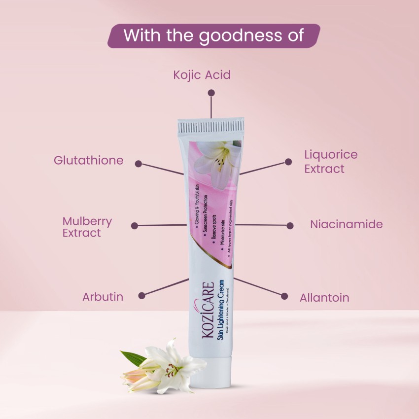 Kozicare Skin Lightening Cream with Kojic Acid Arbutin