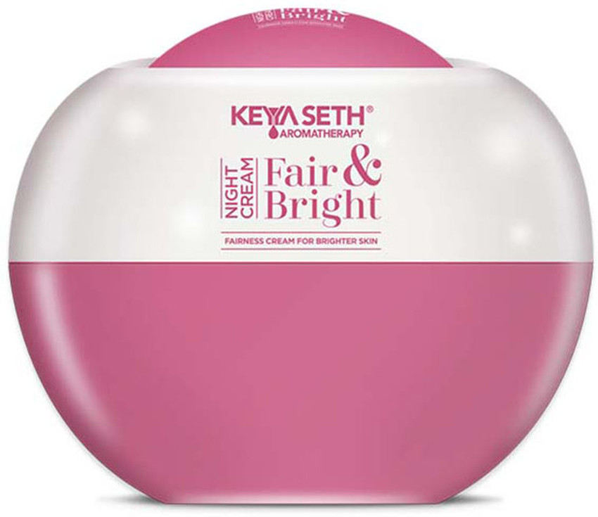KEYA SETH AROMATHERAPY Fair Bright Night Cream Overnight Repair Skin Whitening Brightening Nourishing Age Control Enriched with Essential Oil