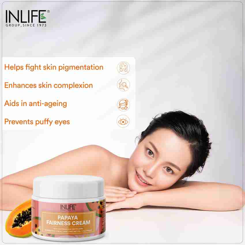 Inlife Natural Papaya Skin Lightening and Revitalizing Fairness Cream