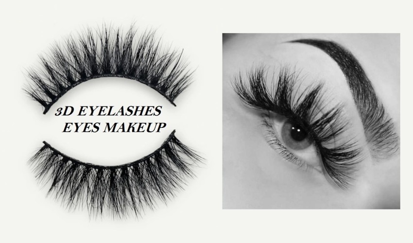 BLUEMERMAID 3D Natural False Eyelashes Long Lashes With Glue Eyes